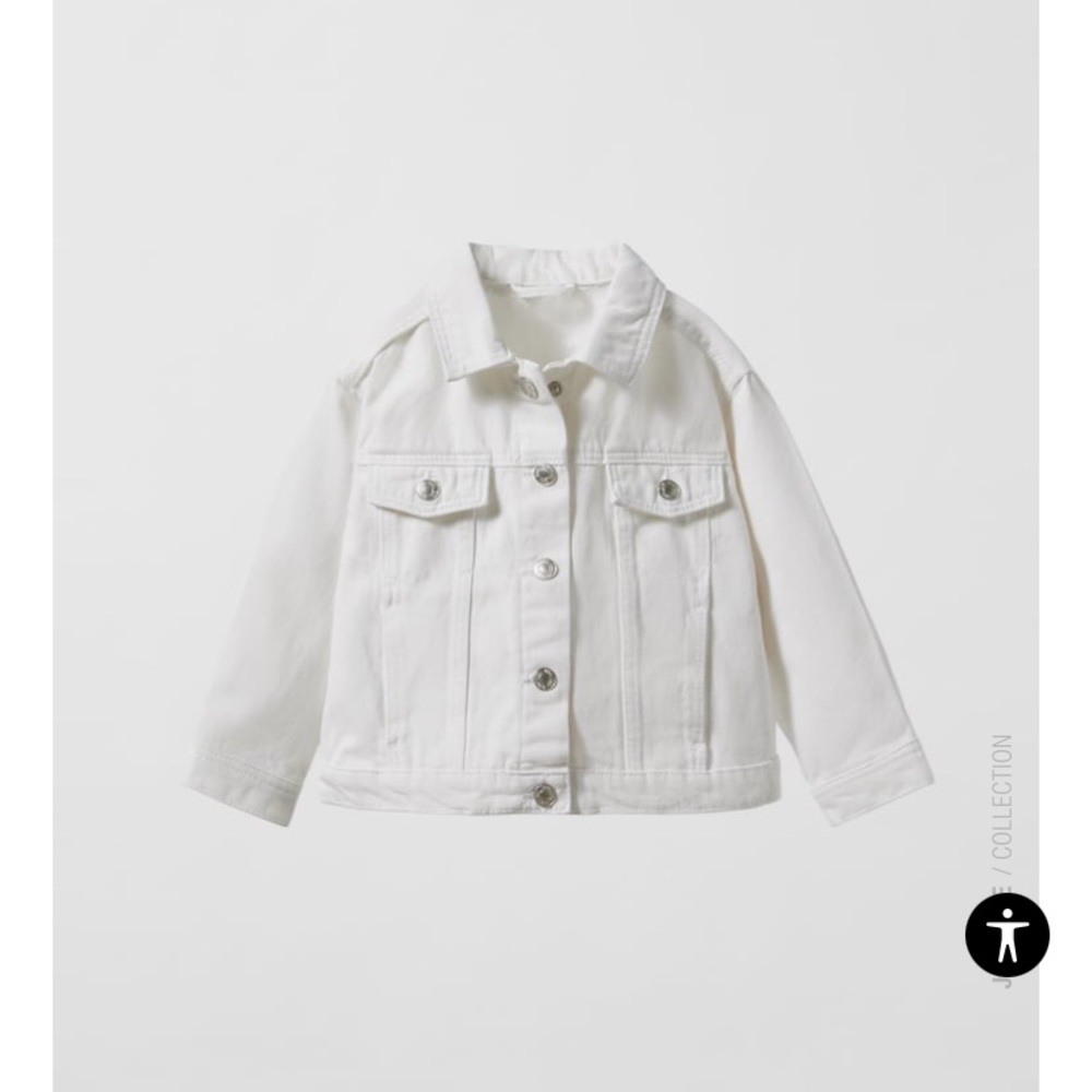 Zara White Denim Jacket